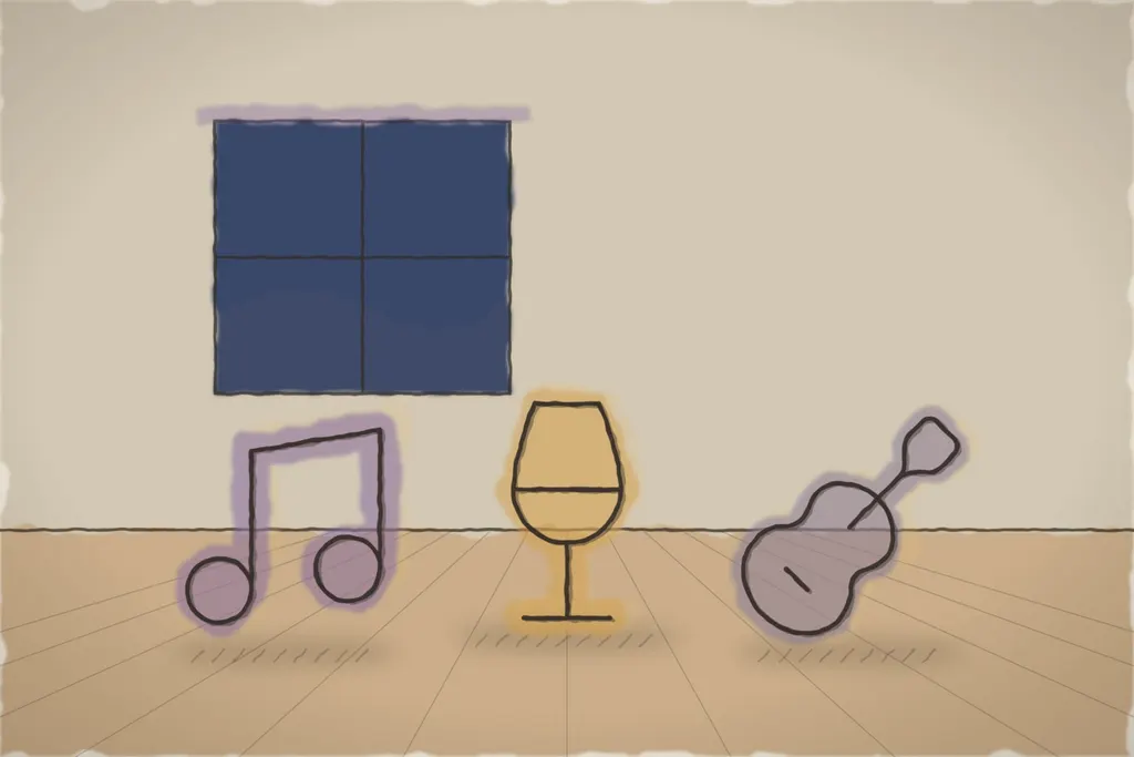 Seara festivă cu muzică live (ilustrație)